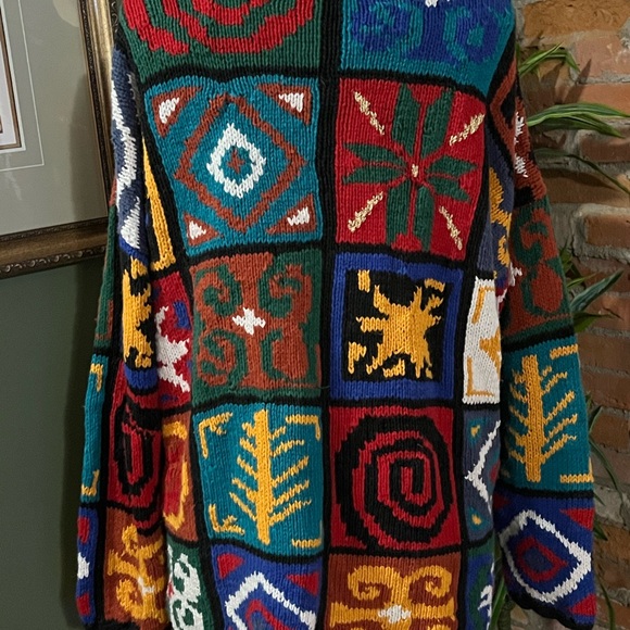 Vintage Hand Knitted Colourblock Crewneck - Picture 5 of 6